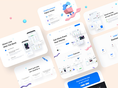 ftripay Digital Wallet - Landing Page 3d banking digital wallet ewallet finance landingpage mobile app design payment ui ux design wallet website