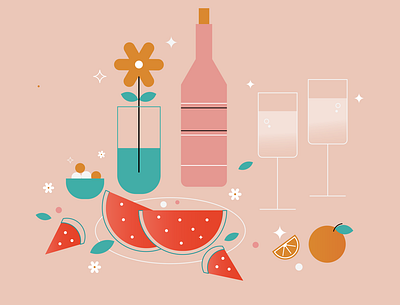 Food and Wine graphic icon illustraion vector vector illustration vectorart