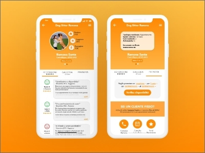 User Profile (Doggly App) animals app bright color inspirational iphone x mobile orange portfolio ui user profile ux