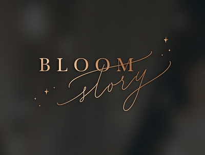 Bloom Story Logotype brand design brand identity branding calligraphy design identity design logo logotype
