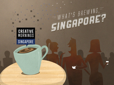 What's brewing, Singapore? coffee creative mornings illustration singapore