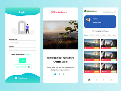 PhotoKamu Onboarding Redesign app design typography ui ux