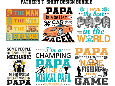 Father t shirt design bundle 01 design t shirt design typography vector