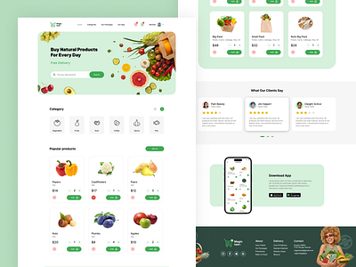 Grocery store MAGIC TASTE  - Web Page Design