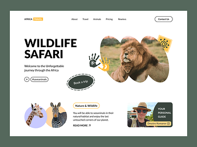 Africa Travel  Agency- Web Header Design