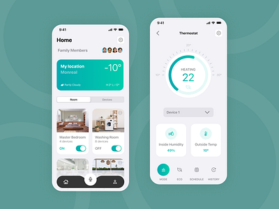 Smart Home - Mob App branding design graphic design illustration logo ui ux vector web design website design