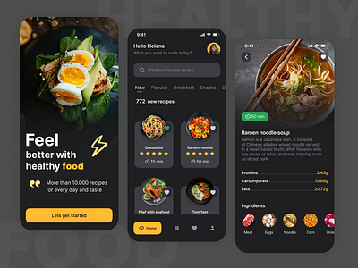 Healthy Food - Mob App Design