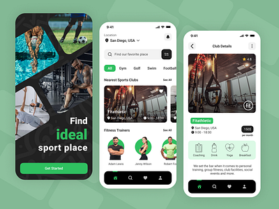 Sport Spaces - Mob App Design