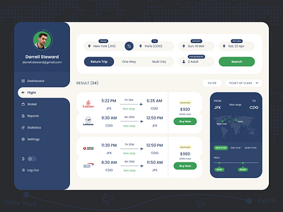 Ticket Search - Dashboard Design