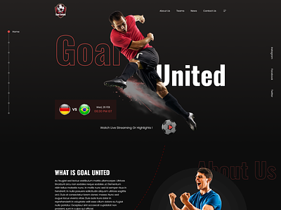 Football - Soccer club website/ UI UX Design 3d animation branding creative designes football website graphic design logo modern designs motion graphics soccer club soccer club website ui website design