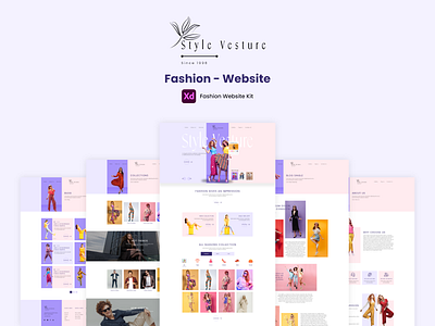 Style Vesture - Fashion Website Design branding creative design fashion graphic design modern design ui uiux website website design website kit