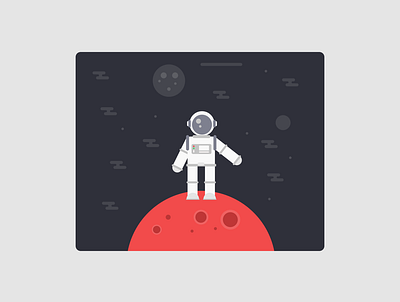 Astronaut In Space design illustration vector
