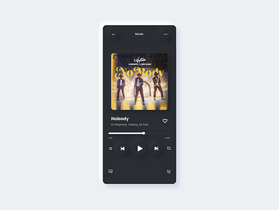 Music Player UI - Neumorphism app design ui