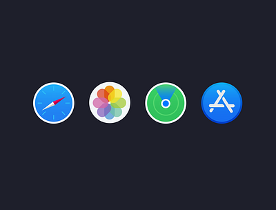 MacOS App Icons app design flat icon illustration vector