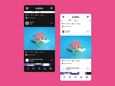 Dribbble Redesign - Mobile