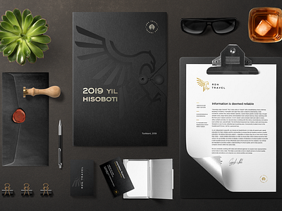 Logo and Branding for RDA Travel brand branding business business card card corporate blank design eagle folder gold logo logotype luxury luxury brand luxury design luxury logo print stamp travel typography