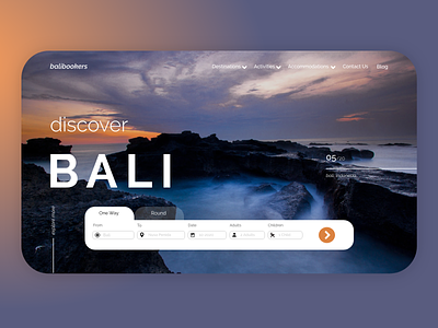 Online booking based in Bali website ui/ux design