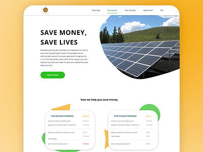 Solar Consulting website UI/UX design energy management landing page landing page design solar consulting solar panels solar services ui ui ux ui design uiux ux design vector web design website design