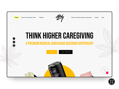 Think Higher – UX/UI Design for a cannabis store blend cannabis cannabis store cbd edible hemp hybrid indica landing page design marijuana online shop sativa store ui ui ux ui design ux design web design website design weed