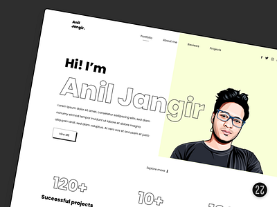 Anil Jangir's portfolio website