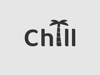 Chill Logo brand brand identity branding chill design logo logodesign logotype minimal minimalism minimalistic palm wordmark wordplay