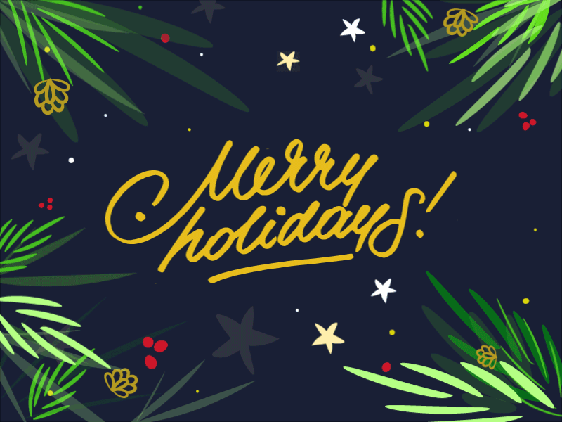 Merry Holidays ae after effects animation holidays illustration merry christmas new year