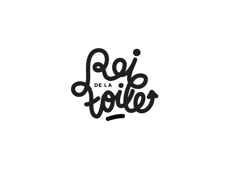 Roi de la Toile logo proposal custom typography lettering logo logotype process sketch