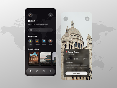 Travel App booking holiday mobile travel travel app travel services traveling trip ui ux vacation