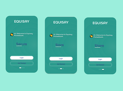 Equisay welcome page design