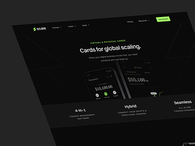 Scale: Cards Page card cards page design graphic design landing page logo typography ui ux web website