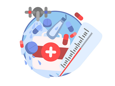 medcine icon app concept design icon illustration logo medcine medcines medical temperature termometer ui ux vector water web