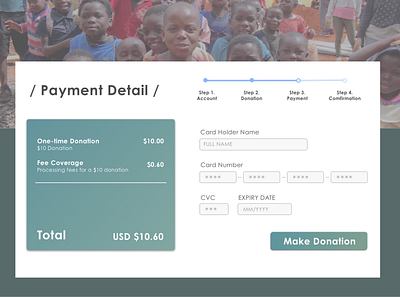 dailyUI 002 dailyui dailyui 002 dailyuichallenge donation ui