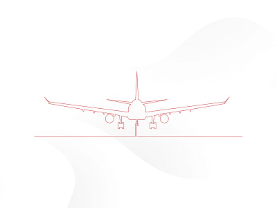 One Line Drawing Airplane