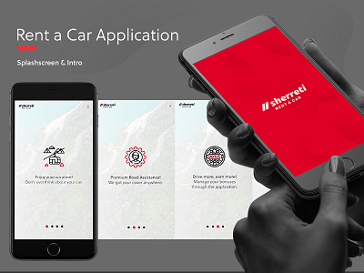 Splashscreen & Intro - Preview a app car carousel rent splashscreen ui ux