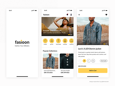 Design Exploration - Fashion Store App challenge fashion store mobile odamachallenge01 odamastudio ui design