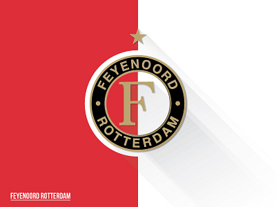 Feyenoord Rotterdam 1908 feyenoord feyenoord logo feyenoord rotterdam football holland logo longshadow red white rotterdam sportclub the netherlands