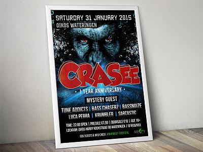Promotion Artwork CRASEE artwork crasee festival flyer hardstyle holland music poster poster design promotion rawstyle the netherlands