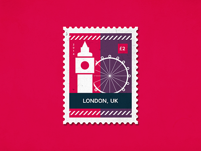 Post stamp London big ben card england illustration illustrator letter london london eye post poststamp skyline london stamp