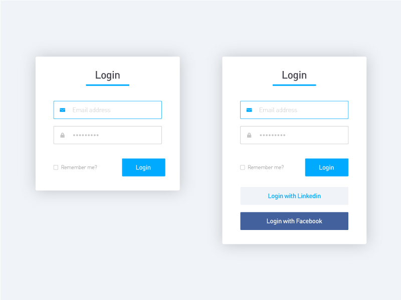 Log In pop-ups by Mike Zuidgeest on Dribbble