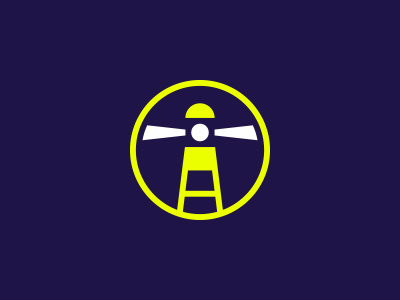 Quick Logo Exploration #1 - Lighthouse contrast dark exploration fluo game light lighthouse logo