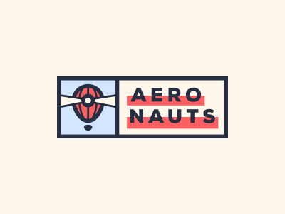 Logo refining #2 - Aeronauts aeronauts contrast dark exploration fluo game hot air balloon light lightbeam lighthouse logo logotype
