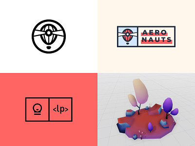 Top#4 2018 3dsmax aeronauts contrast design exploration game game design hot air balloon lightbeam logo logotype lowpoly modeling
