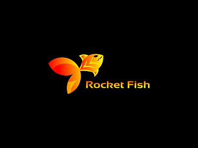 Rocket Fish Logo animal app branding business costume design costumlogo fish logo logotype rocket vector vektor