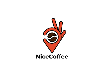 Nice Coffee brand branding business coffeeshop custom logo design graphic logo logogram logotype vector