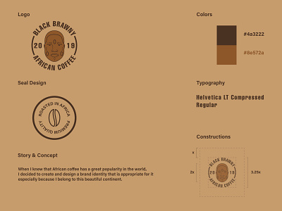 Black Brawny african brand identity branding brown coffee color design identity design illustrator logo vector