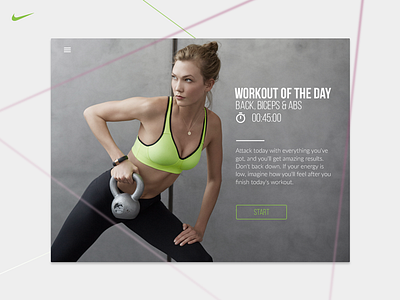 Workout Of The Day fitness interface nike planning sport ui user widget wod work