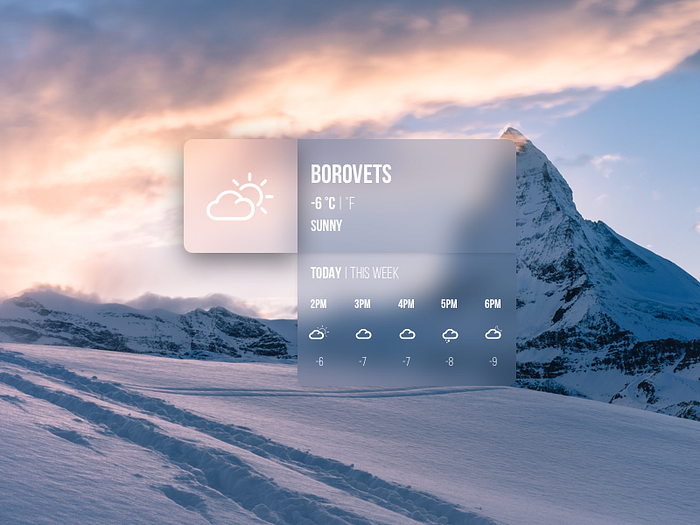 Weather Widget by Mo on Dribbble