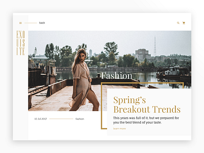 Exquisite Category Page design ecommerce fashion homepage magazine minimal minimalism ui web website