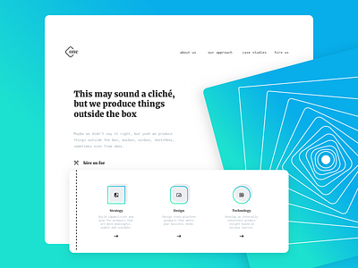 One agency design gradient interface product sketch typography ui web