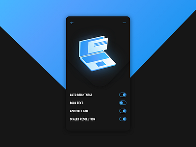 BRIGHTNESS clean digital display everyday experience flat interface minimal setting sketchapp ui web